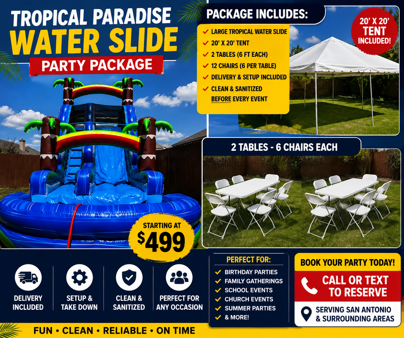 Water Slide Party Package